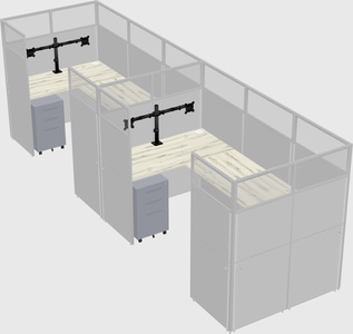 U-shaped cubicle