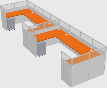 U-shaped cubicle