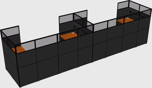 U-shaped cubicle