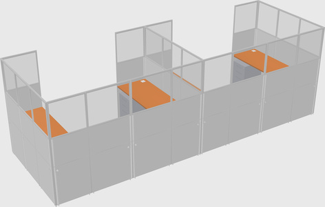 U-shaped cubicle