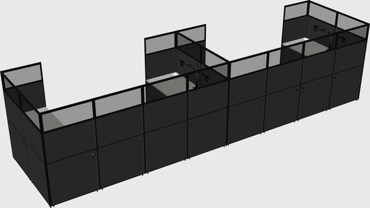 U-shaped cubicle