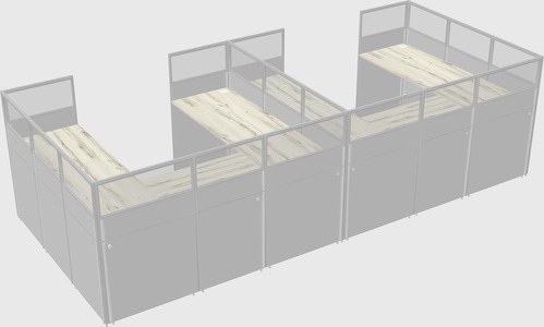 U-shaped cubicle