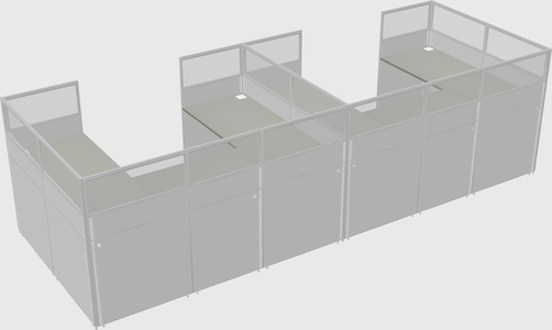 U-shaped cubicle