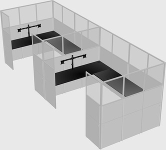 U-shaped cubicle