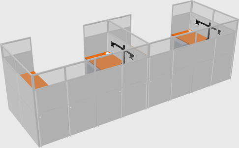 U-shaped cubicle