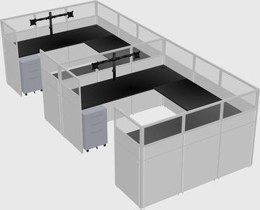 U-shaped cubicle