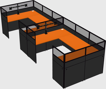U-shaped cubicle