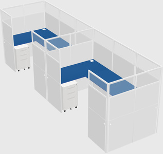 U-shaped cubicle