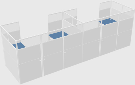 U-shaped cubicle