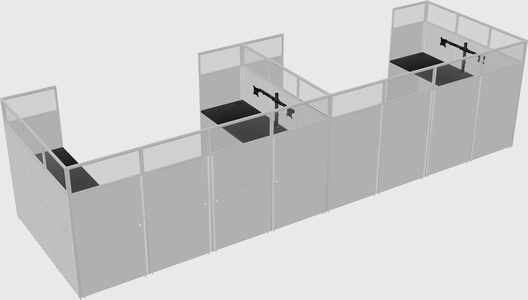 U-shaped cubicle