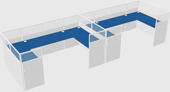 U-shaped cubicle