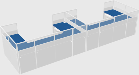 U-shaped cubicle