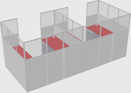 U-shaped cubicle