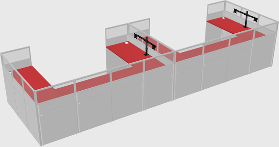 U-shaped cubicle