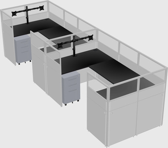 U-shaped cubicle