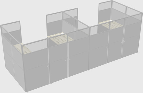 U-shaped cubicle