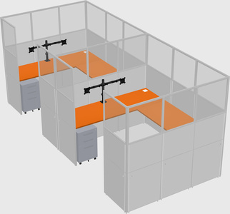 U-shaped cubicle