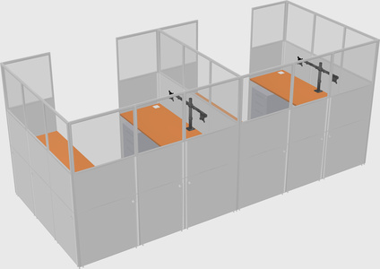 U-shaped cubicle