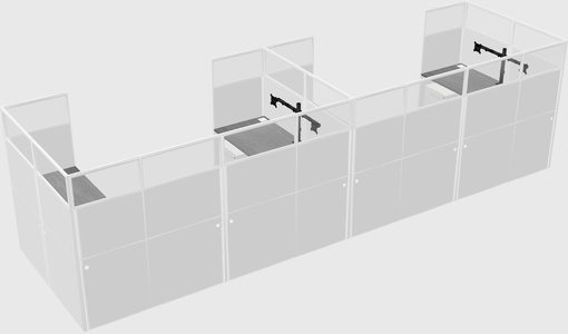 U-shaped cubicle