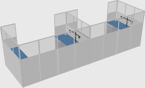 U-shaped cubicle