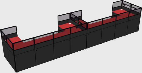 U-shaped cubicle