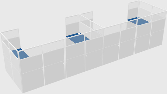 U-shaped cubicle