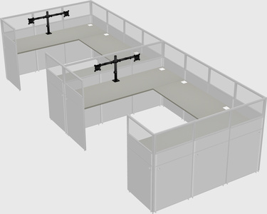 U-shaped cubicle