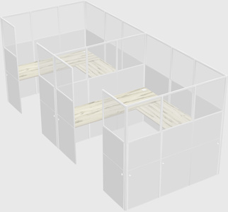 U-shaped cubicle