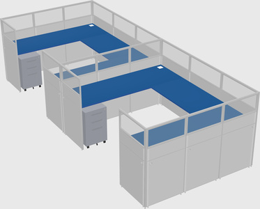 U-shaped cubicle