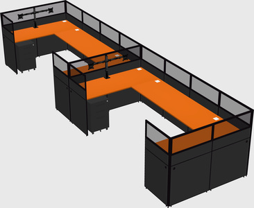 U-shaped cubicle