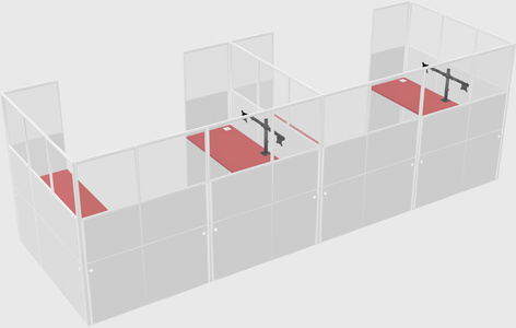 U-shaped cubicle