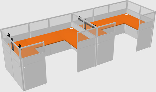 U-shaped cubicle