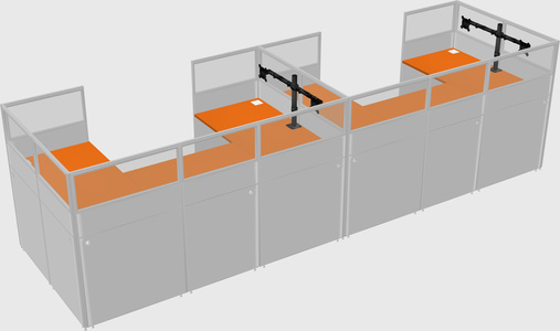 U-shaped cubicle