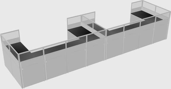 Cabine en u