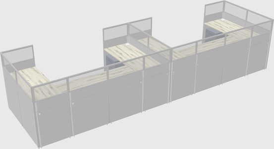 U-shaped cubicle