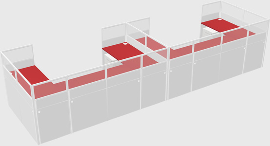 U-shaped cubicle