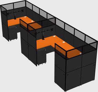 U-shaped cubicle