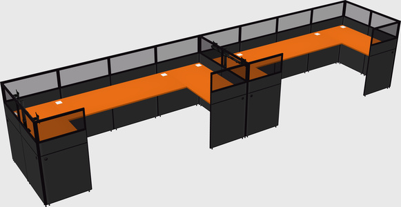 U-shaped cubicle