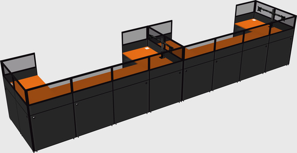 U-shaped cubicle