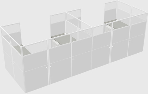 U-shaped cubicle
