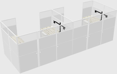 Cabine en u