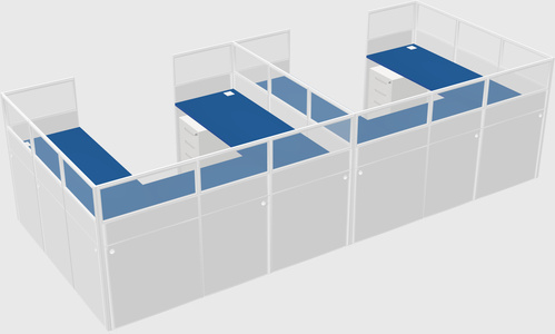 U-shaped cubicle