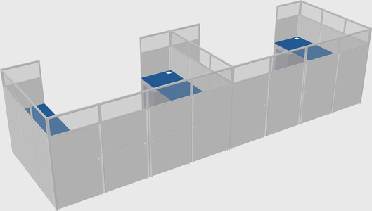 U-shaped cubicle