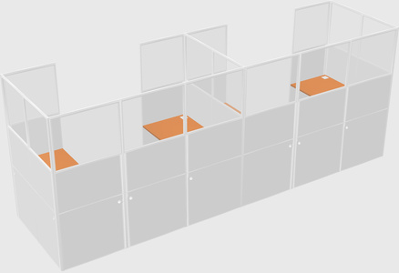 U-shaped cubicle
