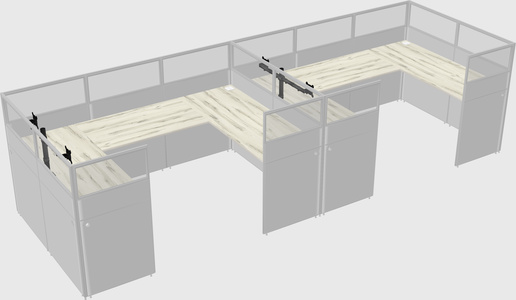 U-shaped cubicle