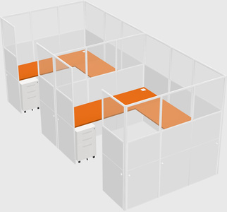U-shaped cubicle