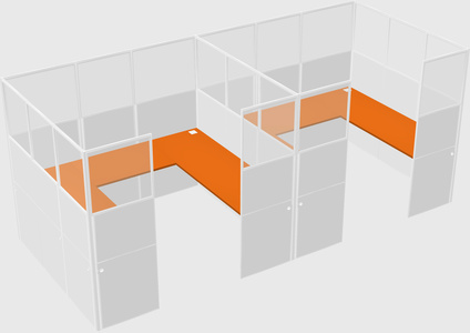 U-shaped cubicle
