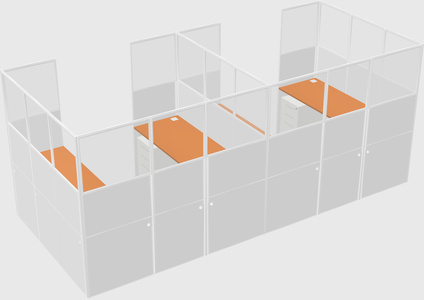 U-shaped cubicle