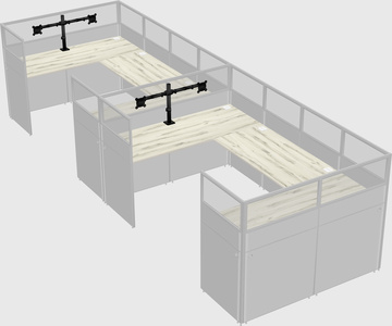 U-shaped cubicle