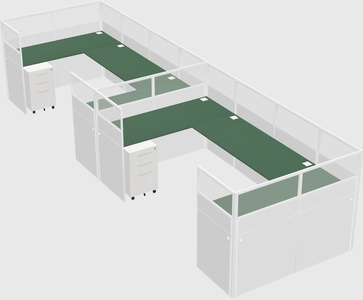U-shaped cubicle
